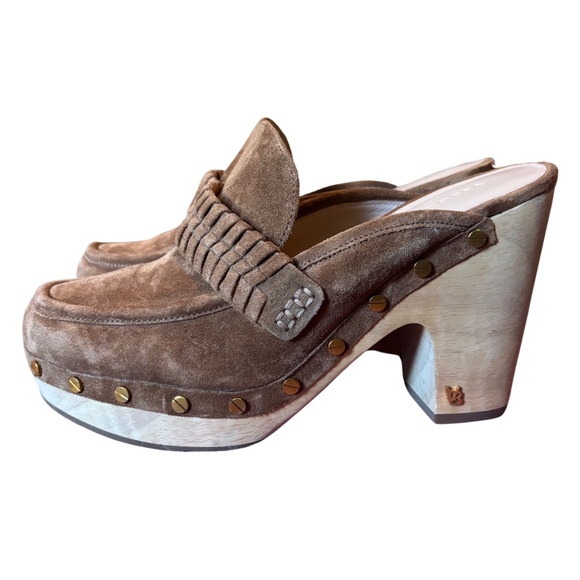 Veronica Beard Suede Studded Clog Heels Size 7.5 - Picture 2 of 7